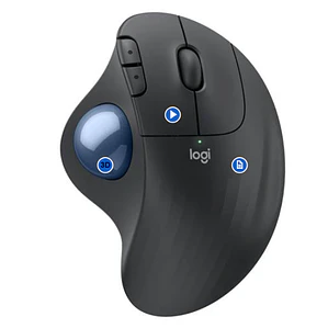 Mouse trackball inalámbrico ergonómico Logitech Ergo Series - Graphite+Blue