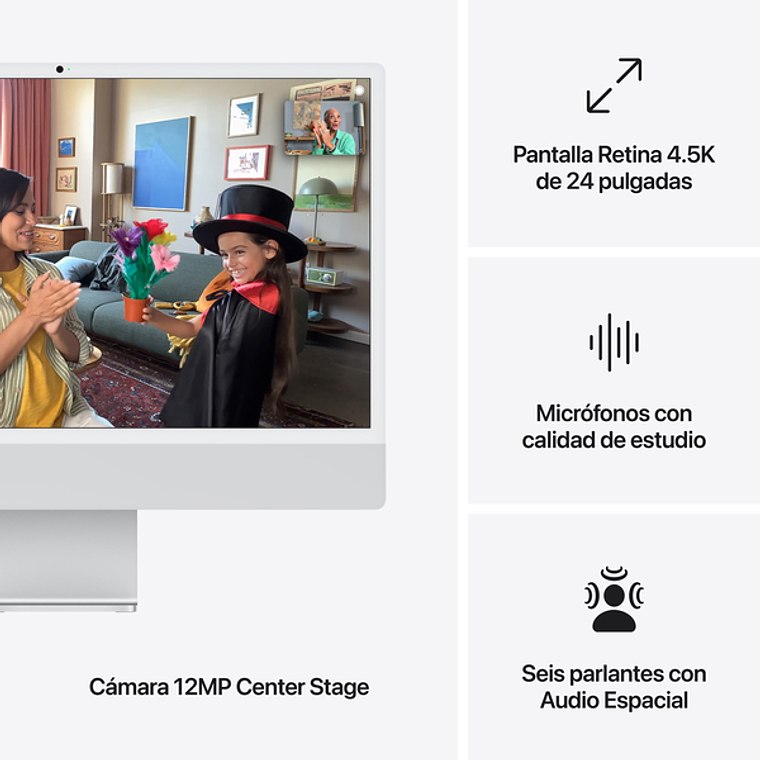 iMac Ret 4.5K 24“ (Chip M4 8Core, GPU 8Core, 16GB Ram, 256GB SSD) Silver 6