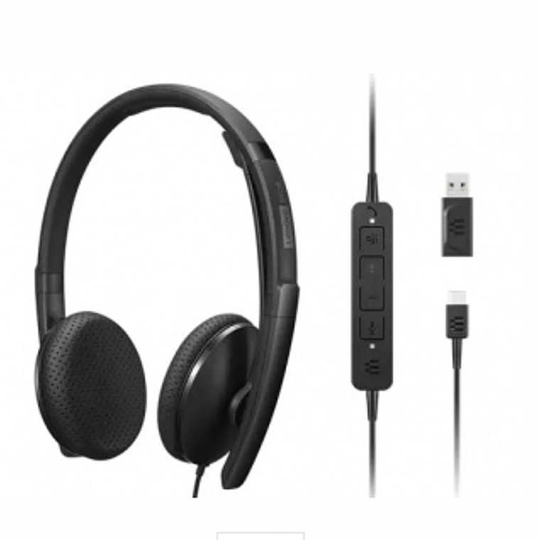 Audífonos Alambricos Lenovo, USB-C - Negro 1