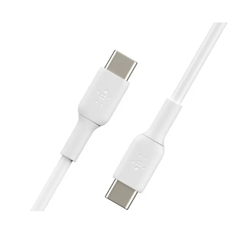 Cable x2 USB-C a USB-C de 1.0 Mt PVC Belkin blanco 3