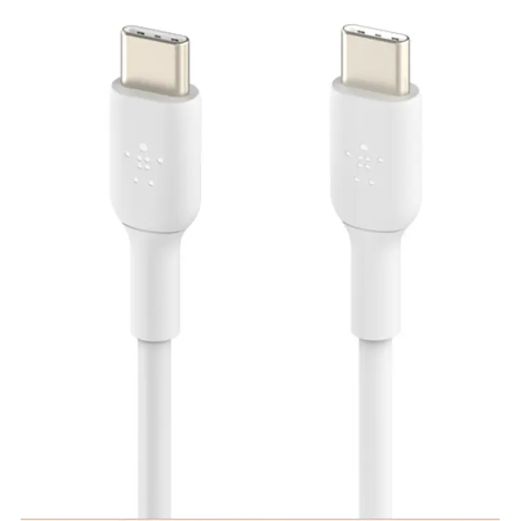 Cable x2 USB-C a USB-C de 1.0 Mt PVC Belkin blanco 4