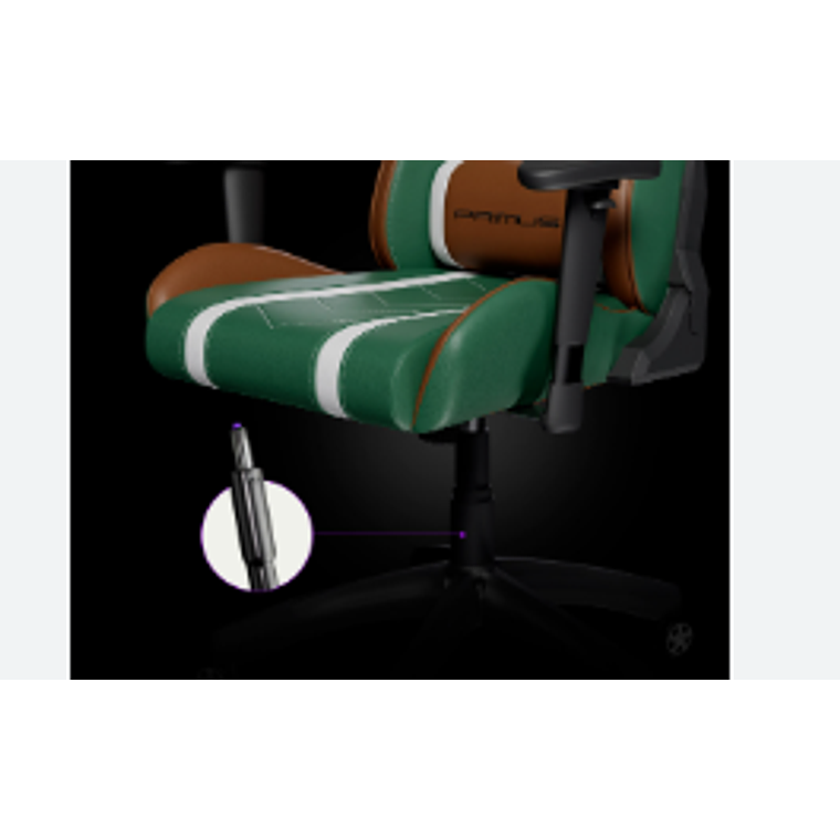 Silla Gamer Primus Gaming Thronos 100T, Reclinación 90°-130°, Hasta 120KG, Verde 2
