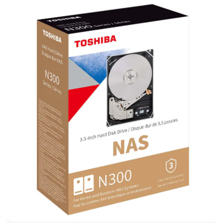 Disco Duro NAS Toshiba N300 de 10TB (3.5“, 7200rpm, SATA, 512MB de Caché) 1