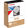 Disco Duro NAS Toshiba N300 de 10TB (3.5“, 7200rpm, SATA, 512MB de Caché)