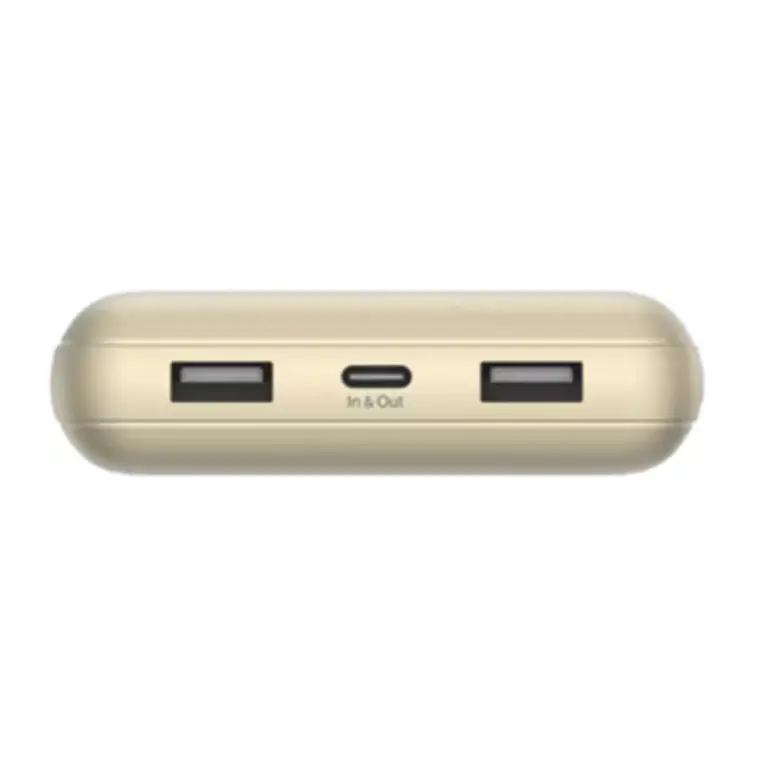 Batería externa 20.000 mAh | 2xUSB-A 1xUSB-C 15W Belkin oro 3