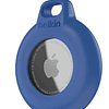 Soporte para AirTag resistente al agua de Belkin con llavero (paquete de 2, azul)