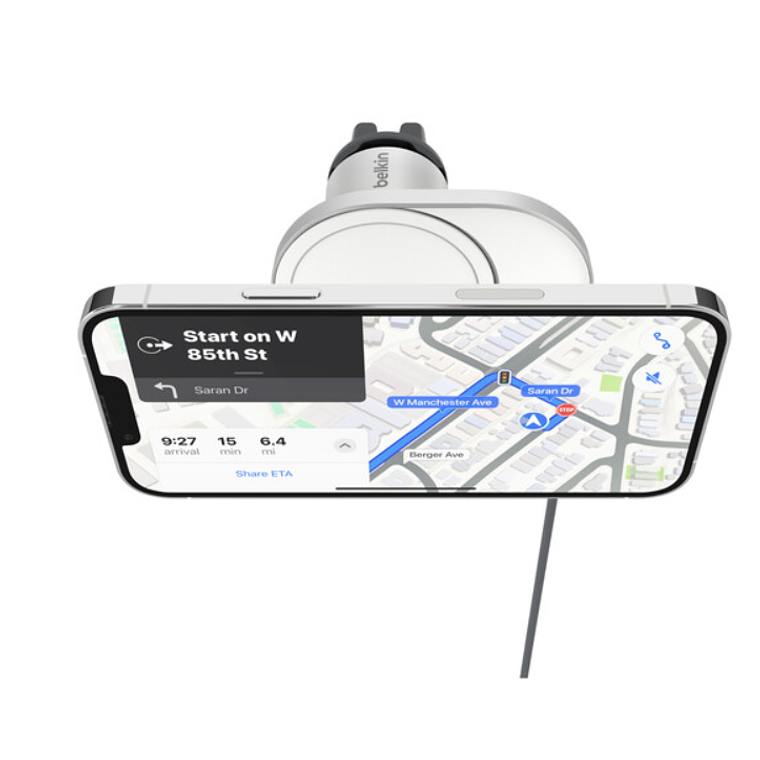 Cargador inalámbrico magnético para coche Belkin Qi2 de 15 W 5