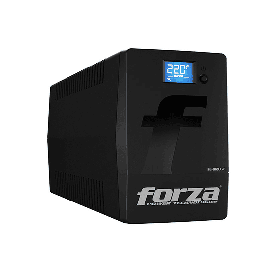 UPS 800VA Forza inteligente 480W, 4 CEI-23-50, LCD táctil, Torre 220V