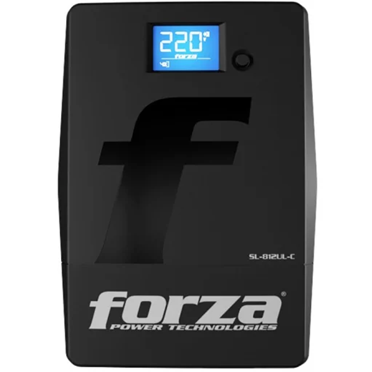 UPS 800VA Forza inteligente 480W, 4 CEI-23-50, LCD táctil, Torre 220V 2