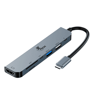 Adaptador multipuerto 7 en 1 con conexión USB -C,  XTC-571