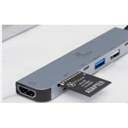 Adaptador multipuerto 7 en 1 con conexión USB -C,  XTC-571