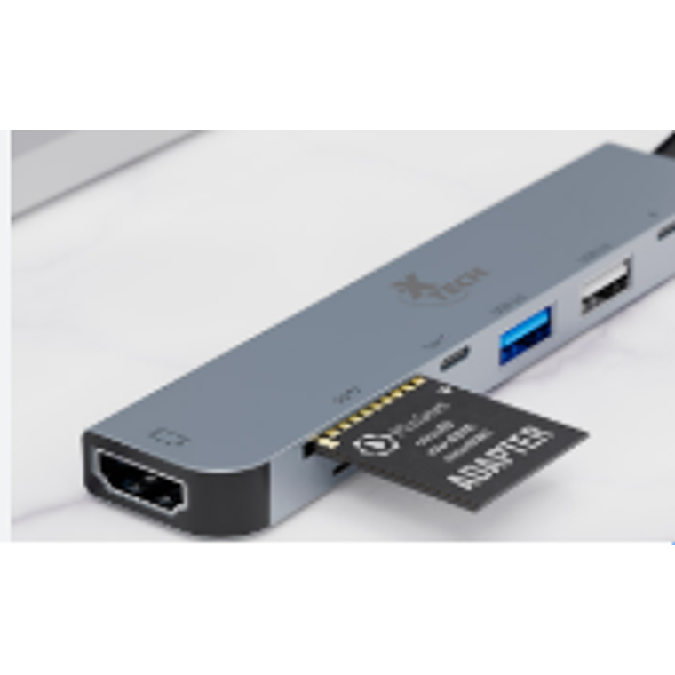 Adaptador multipuerto 7 en 1 con conexión USB -C,  XTC-571 2