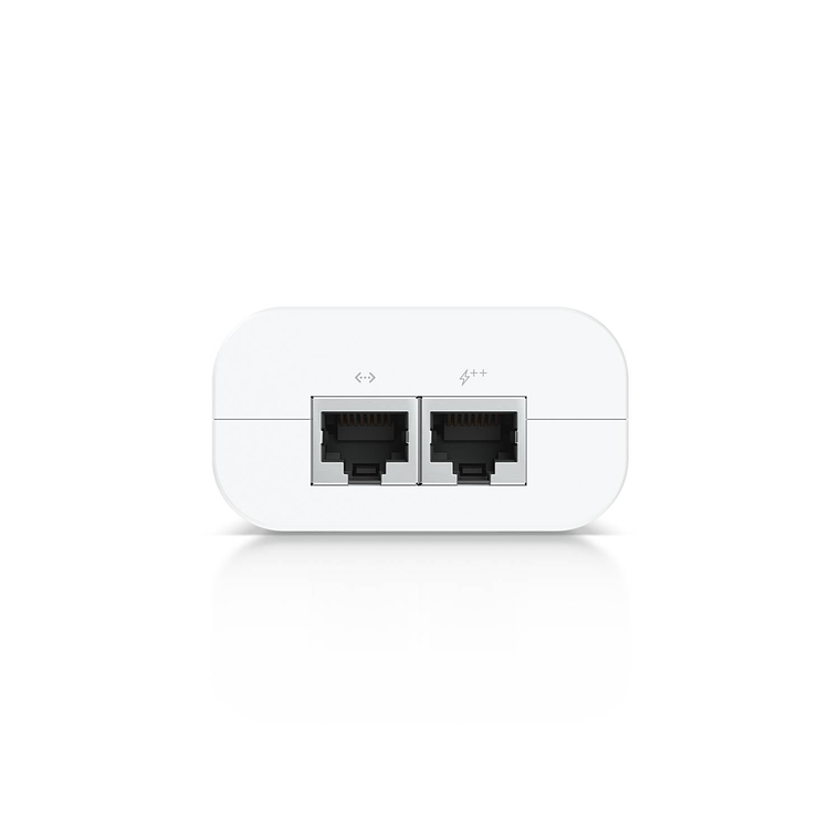 inyector PoE Gigabit Ubiquiti U-POE++, 60W, 1,25A, 48VDC, 100-240VAC, Blanco 2