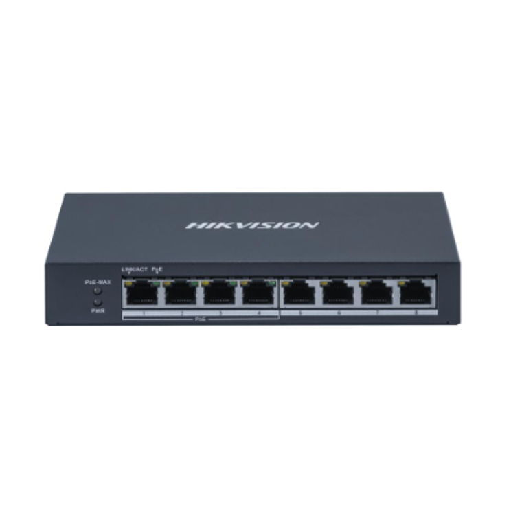 Switch 8 Puertos Hikvision Conmutador Gigabit con 4 POE+ 1