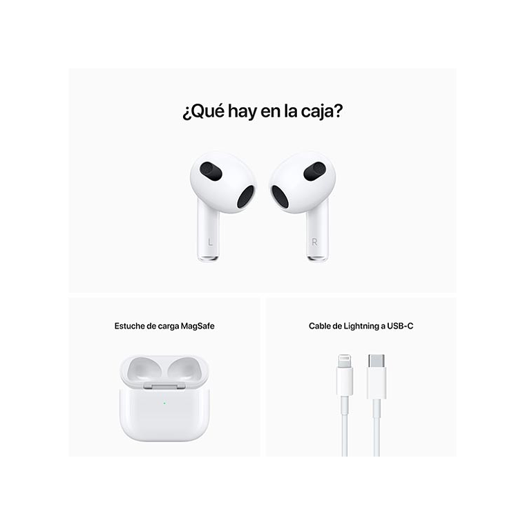 Audifonos AirPods 3 gen con carga lightning. 4