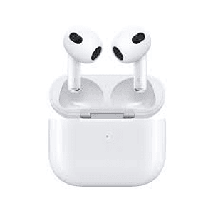 Audifonos AirPods 3 gen con carga lightning.