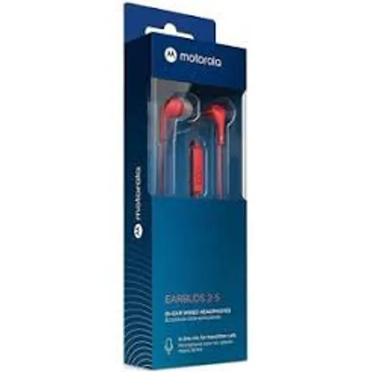 Audífonos Motorola Earbuds 2-S (Jack 3.5mm, Rojo) 2