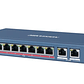 Switch 8 puertos PoE Fast Ethernet no administrado, Hikvision - Miniatura 2