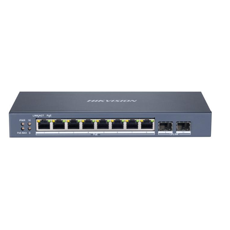 Switch 8 puertos Hikvision Conmutador PoE inteligente Gigabit  1