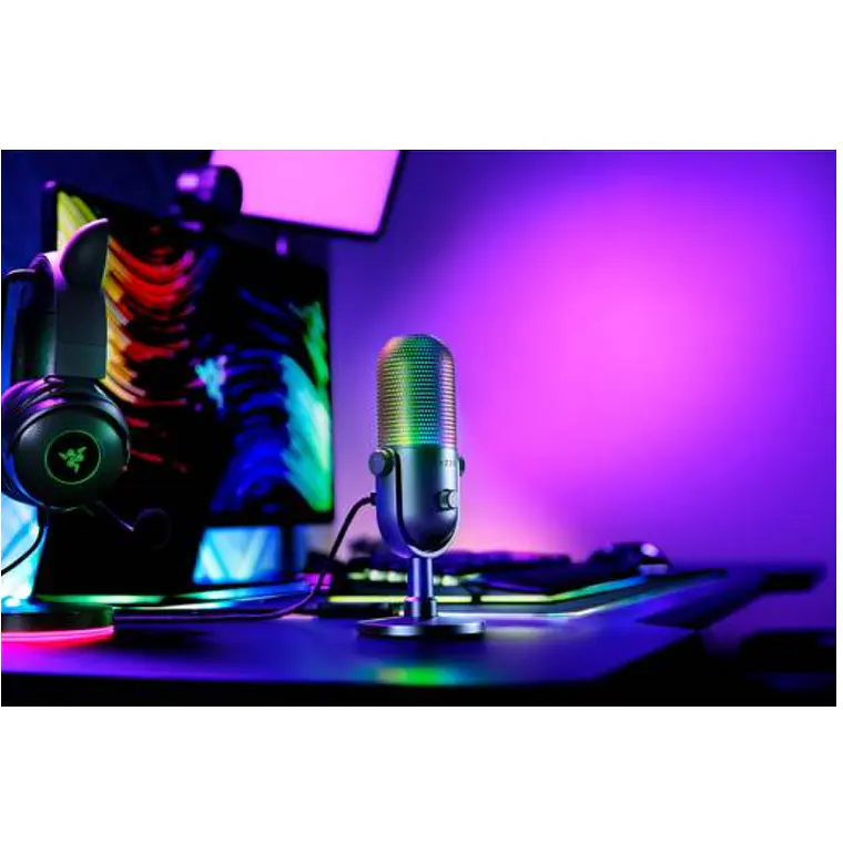 Micrófono Gamer USB RGB Profesional Razer Seiren V3 Chroma 2
