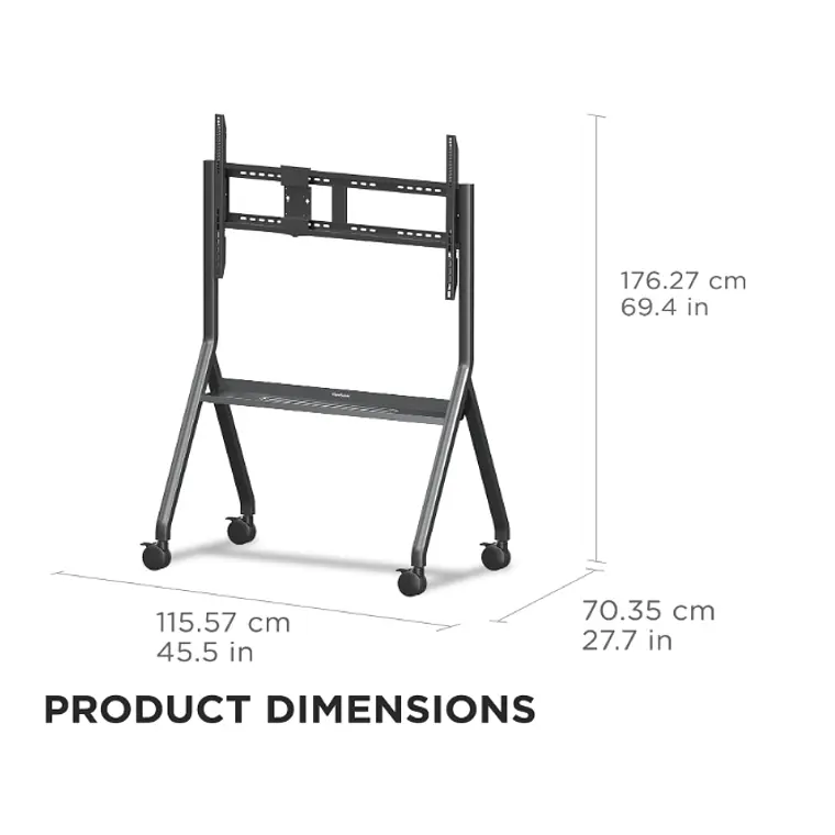 Carrito de TV móvil delgado para pantallas de 55 a 86 pulgadas de hasta 265 libras, VB-STND-009 2