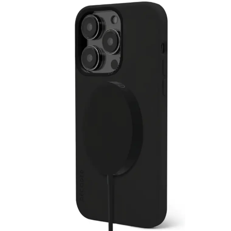Funda silicona con MagSafe para iPhone 15/14/ 13 Decoded Negro 3