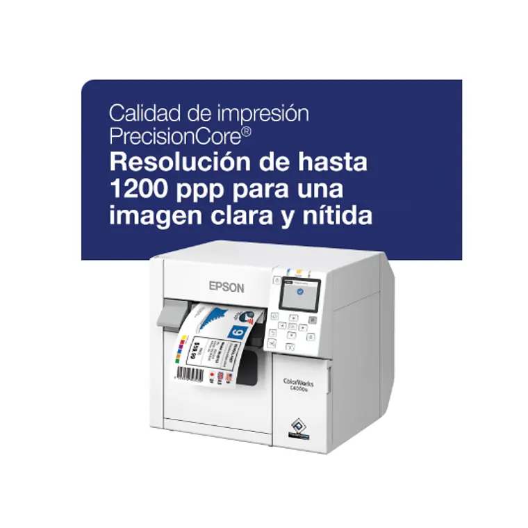 Impresora de Etiquetas Epson CW-C4000 (Rollo 4.41“, 1200dpi, 101.6mm/seg, USB/LAN) 4
