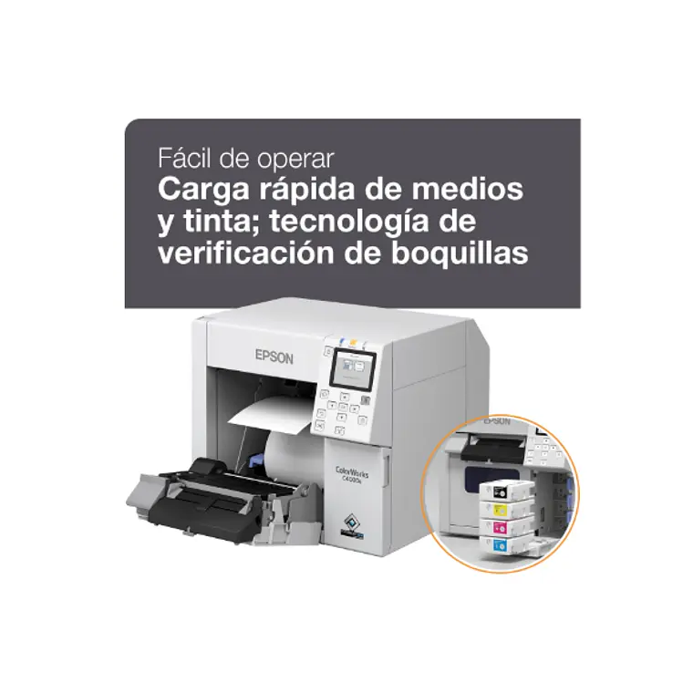Impresora de Etiquetas Epson CW-C4000 (Rollo 4.41“, 1200dpi, 101.6mm/seg, USB/LAN) 7