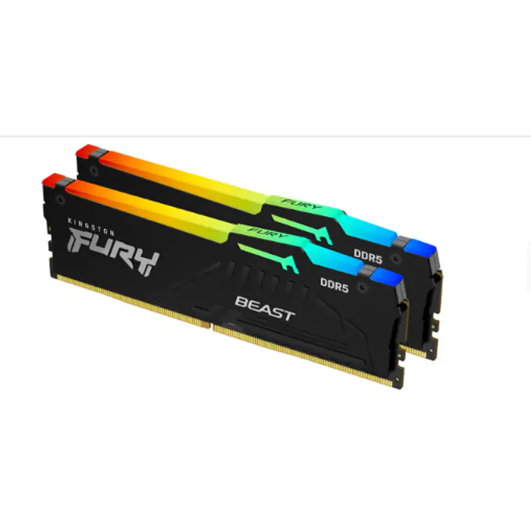 Memoria Ram 32GB, DDR5,  6000MT/s DDR5 CL30 DIMM (Kit of 2) Fury Beast, Kingston 2