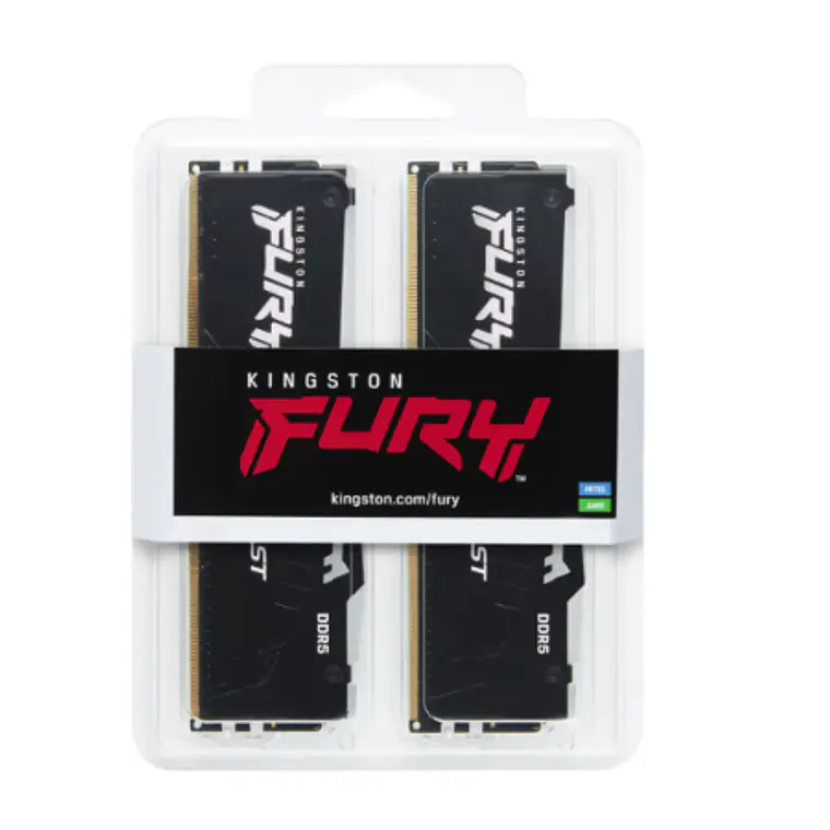 Memoria Ram 32GB, DDR5,  6000MT/s DDR5 CL30 DIMM (Kit of 2) Fury Beast, Kingston 3
