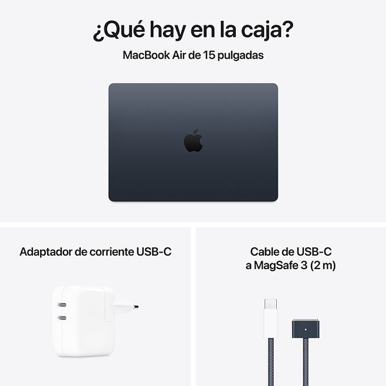 MacBook Air 15.3“ (Chip M4 10Core, GPU 10Core, 16GB Ram, 256GB) Medianoche 3