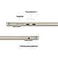 MacBook Air 15.3“ (Chip M4 10Core, GPU 10Core, 24GB Ram, 512GB) Blanco estrella - Miniatura 4