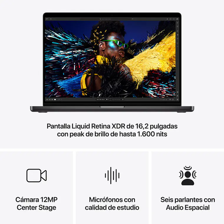 MacBook Pro 14“ (Chip M4 Pro 12Core, GPU 16Core, 24GB Ram, 512GB SSD) Negro espacial 5