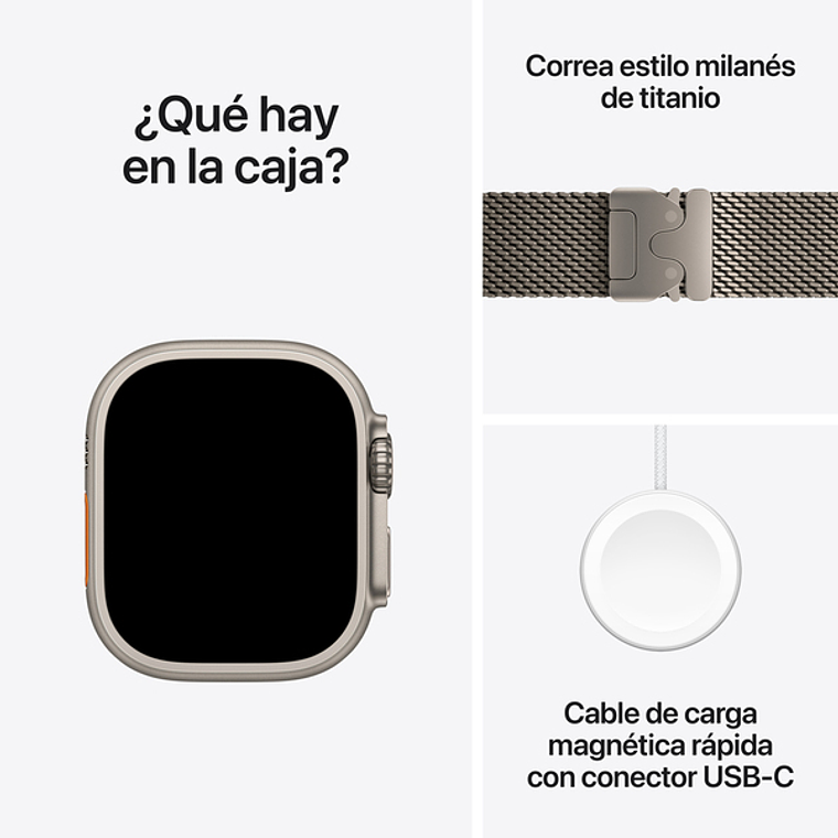 Apple Watch Ultra 2 | 49mm (Titanio natural, Correa titanio Milanese Natural) Talla L 3