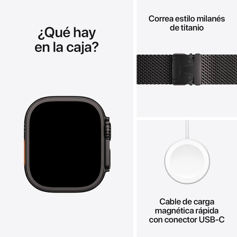 Apple Watch Ultra 2 | 49mm (Titanio negro, correa titanio Milanese) Talla M 3