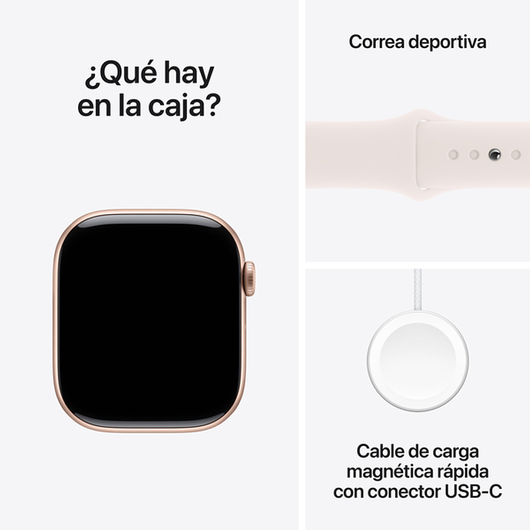 Apple Watch S10 GPS | 46mm (Aluminio Rose Gold, Correa Light Blush Sport) Talla M/L 4
