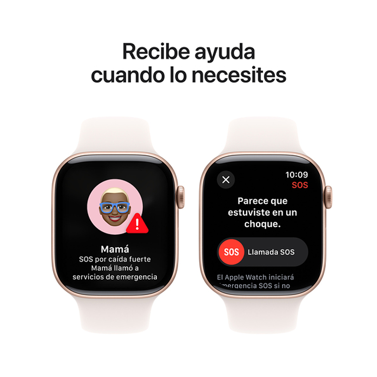 Apple Watch S10 GPS | 46mm (Aluminio Rose Gold, Correa Light Blush Sport) Talla M/L 6