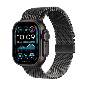 Apple Watch Ultra 2 | 49mm (Titanio Negro, correa titanio Milanese) Talla L