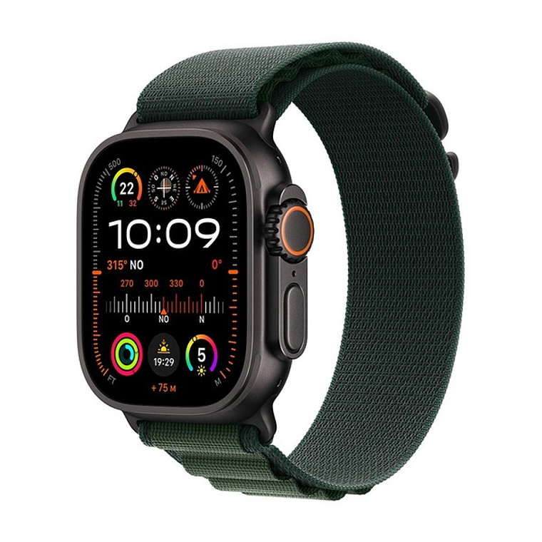 Apple Watch Ultra 2 | 49mm (Titanio negro, correa Dark Green Alpine) Talla S 1