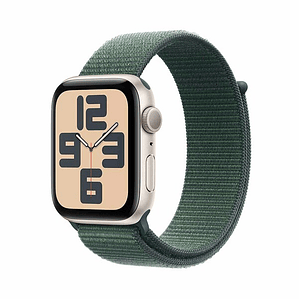 Apple Watch SE GPS | 44mm (Aluminio Blanco estrella, correa Lake Green Sport)