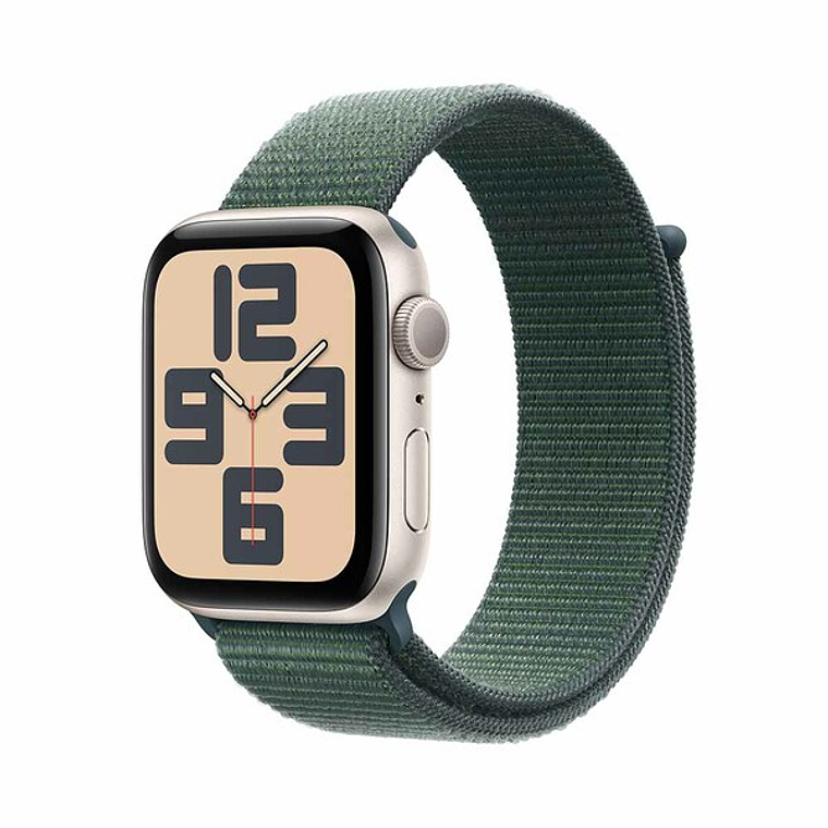 Apple Watch SE GPS | 44mm (Aluminio Blanco estrella, correa Lake Green Sport) 1