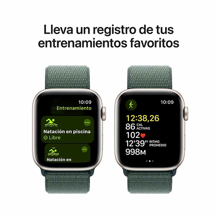 Apple Watch SE GPS | 44mm (Aluminio Blanco estrella, correa Lake Green Sport) 4