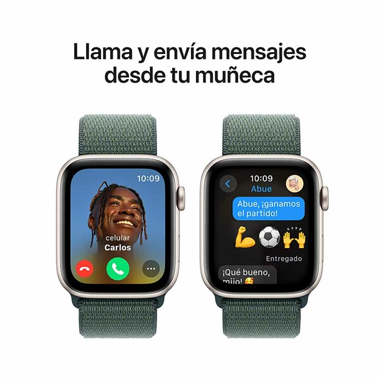 Apple Watch SE GPS | 44mm (Aluminio Blanco estrella, correa Lake Green Sport) 6