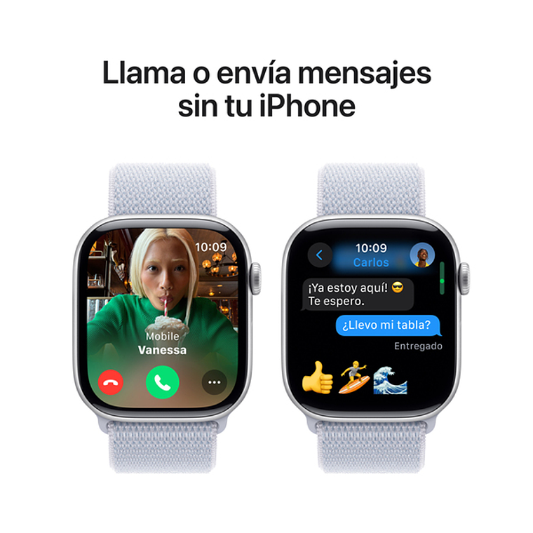Apple Watch S10 GPS | 46mm (Aluminio plata, correa Blue Cloud Sport) 4