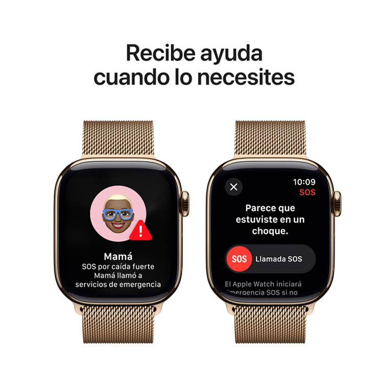 Apple Watch S10 GPS + Cellular | 42mm (Titanio Gold, correa Gold Milanese) 5
