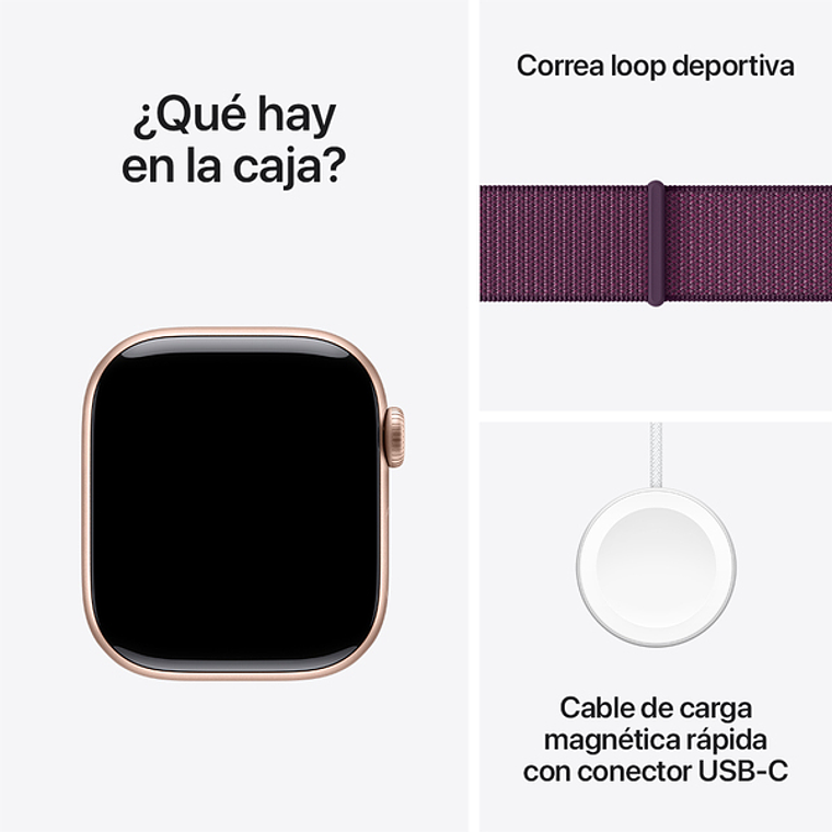 Apple Watch S10 GPS | 46mm (Aluminio Rose Gold, correa Plum Sport) 3