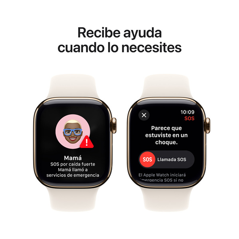 Apple Watch S10 GPS + Cellular | 42mm (Titanio gold, correa blanco estrella Sport) Talla M/L 6