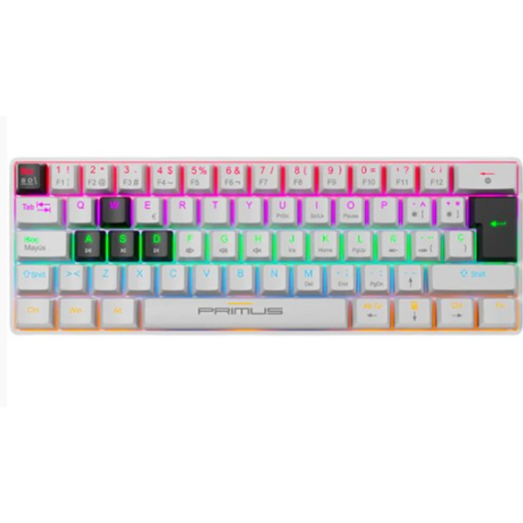 Teclado Primus Gaming - Cableado - USB 2.0 - Black/white 1