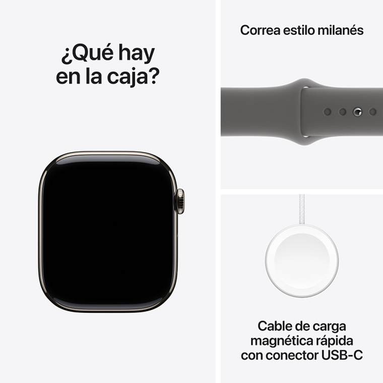Apple Watch S10 GPS + Cellular | 46mm (titanio slate, correa Black Sport) Talla M/L 3