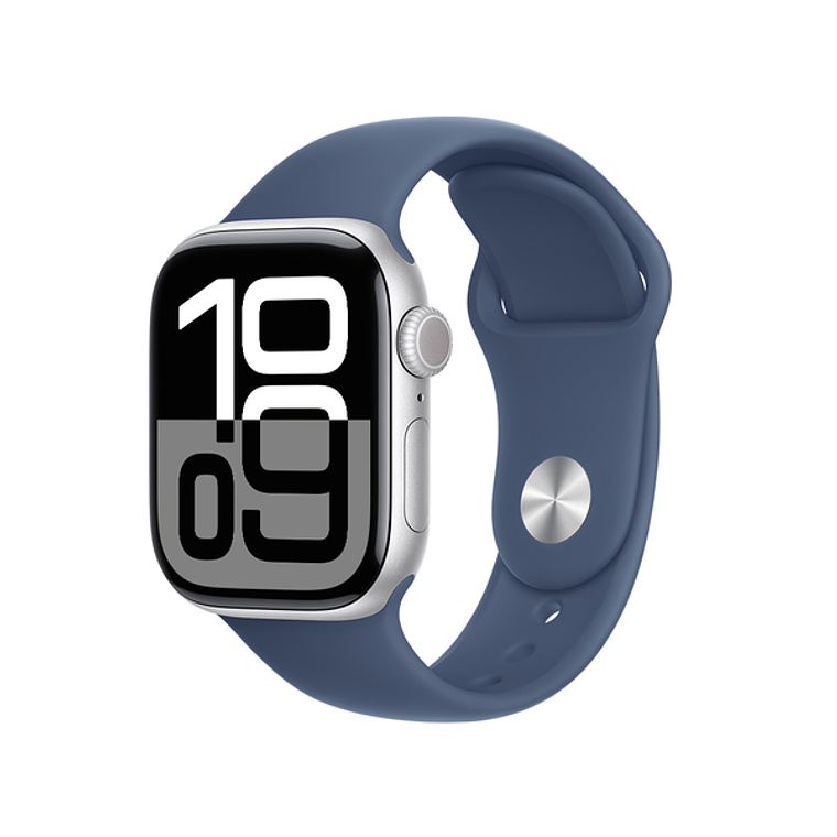 Apple Watch S10 GPS | 46mm (aluminio plata, correa Denim Sport) Talla S/M 1